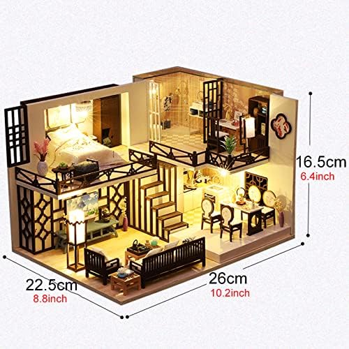 Mini Dollhouse Kit with Furniture – 1:24 Scale DIY Creative Room