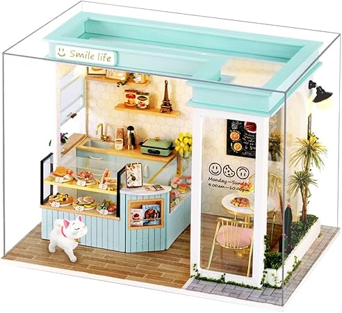 Doll House Kit Wooden Puzzle Assembly Building Model Toys Hourly Light Studio Bedroom Decoration With Furniture Wooden Dollhouse