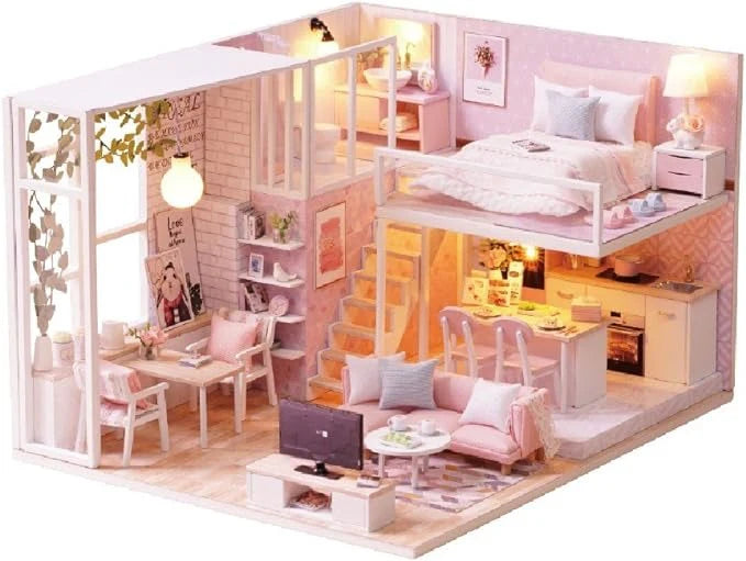 Victorian Dreams DIY Dollhouse Kit with Furniture & Music