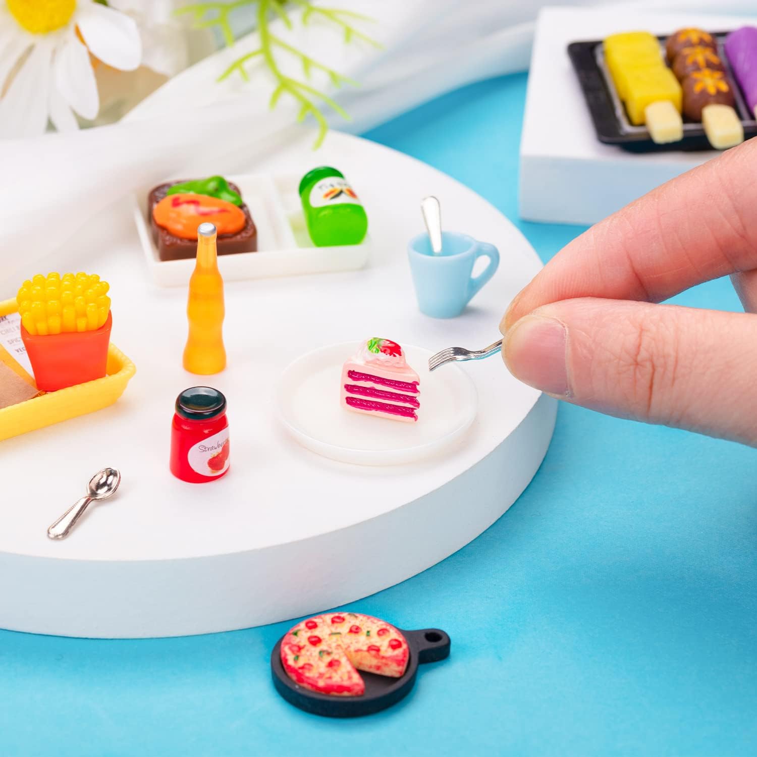 38-Piece Miniature Food Set for Kids – Fun Kitchen Toys for Dollhouse and Pretend Play