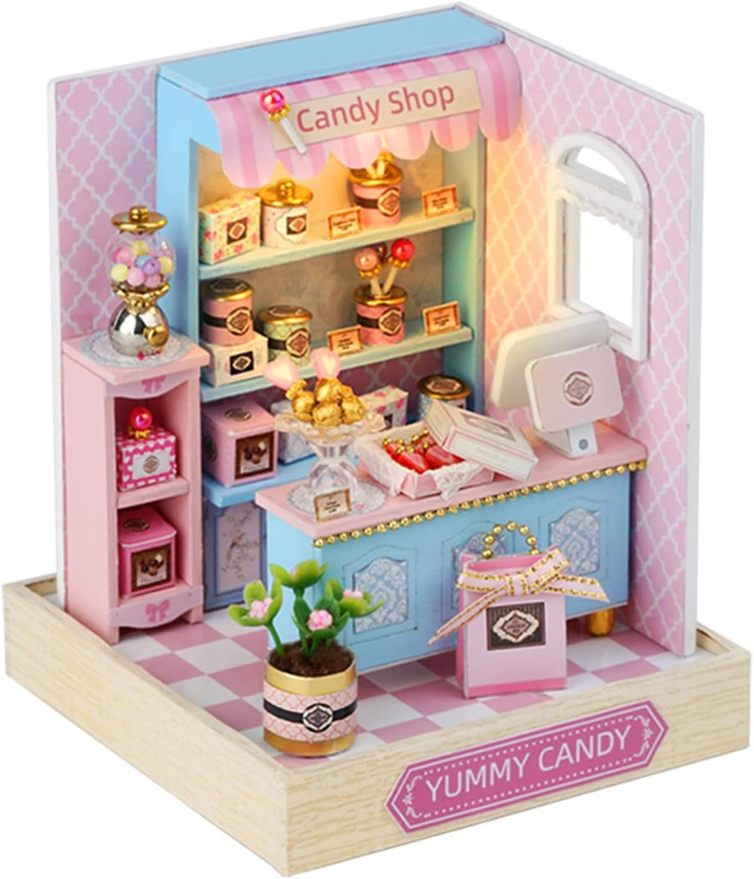 Charming Miniature World With This 3D Wooden Dollhouse Puzzle Kit (YUMMY CANDY)