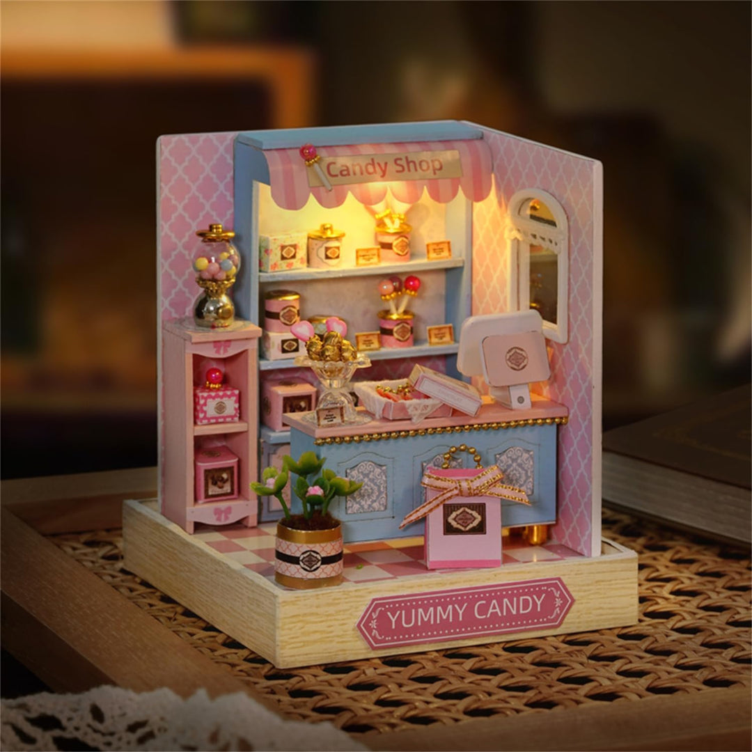 Charming Miniature World With This 3D Wooden Dollhouse Puzzle Kit (YUMMY CANDY)