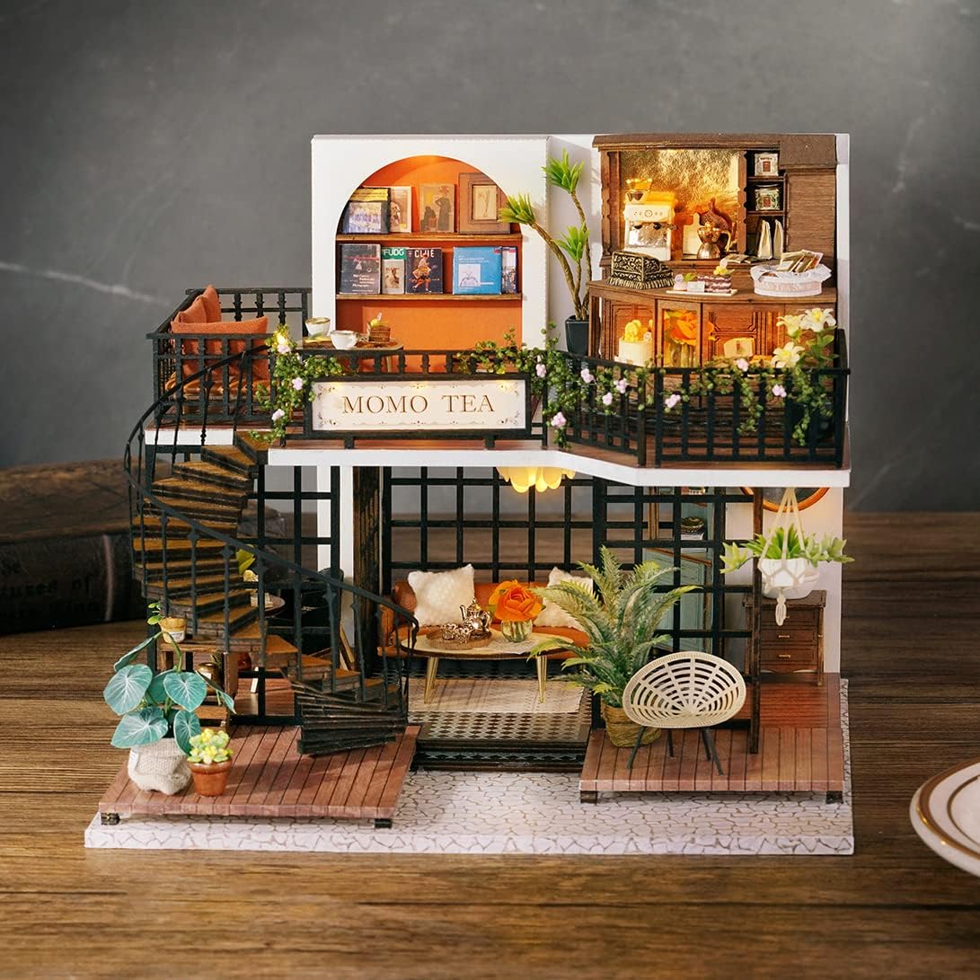 Handmade 3D Wooden Dollhouse Puzzle Kit – Model Building & Birthday Gift