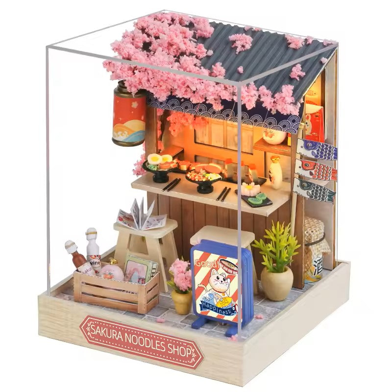 Magic Wooden Doll House Mini Kit DIY Handmade Assembly Model Building Room Bedroom Decoration 3D Puzzle Girl Toy