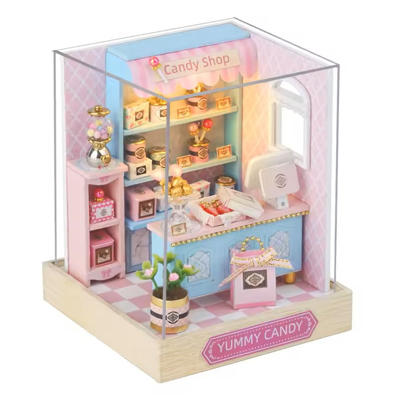 Magic Wooden Doll House Mini Kit DIY Handmade Assembly Model Building Room Bedroom Decoration 3D Puzzle Girl Toy Birthday Gifts