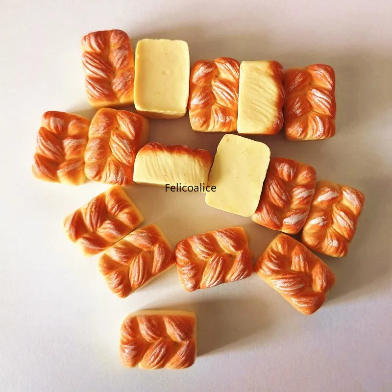 Miniature Bread Cabochons – Perfect for Crafting and Dollhouse Decor