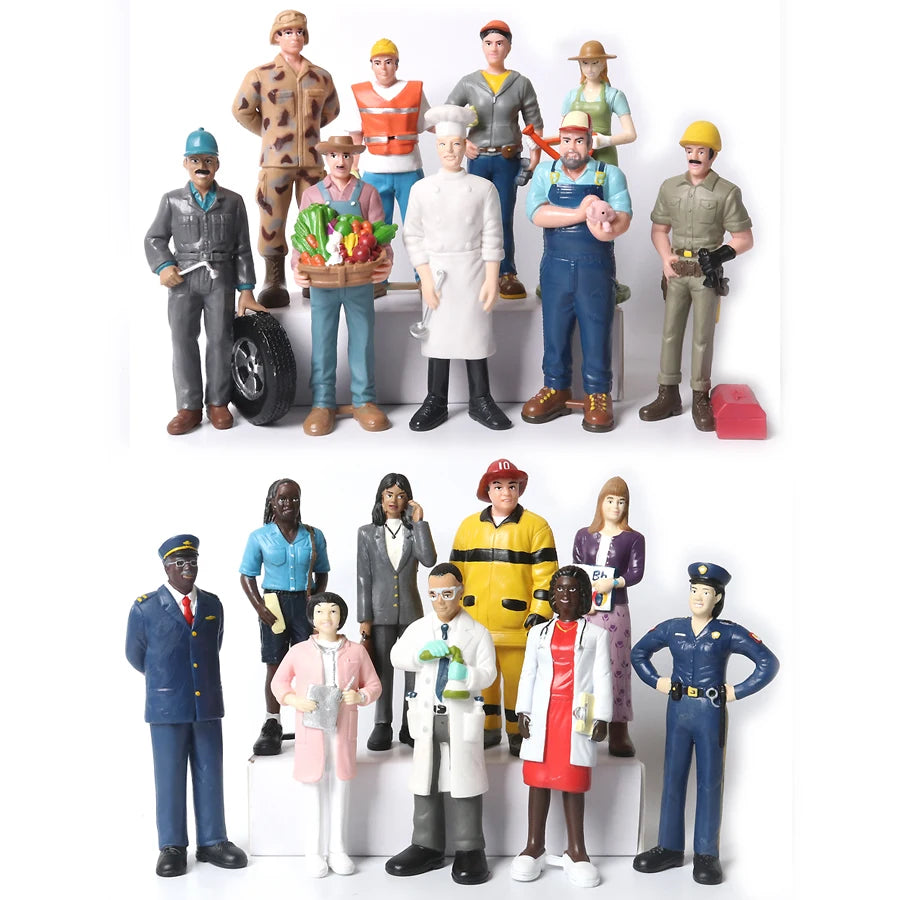 Marvel Education Pretend Professionals Career Doll Figures, Toy Figures for Kids