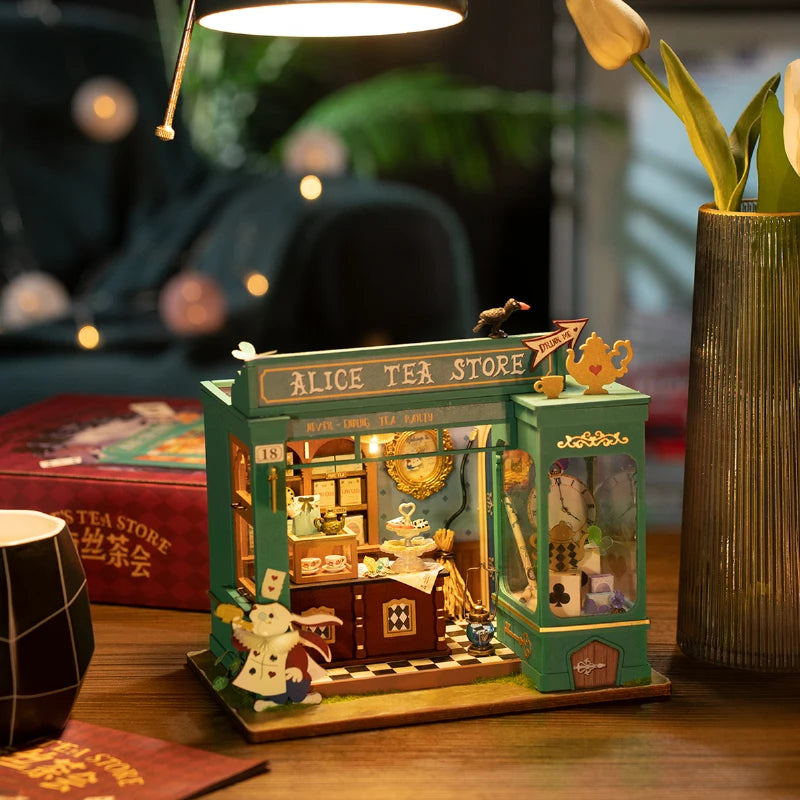 Charming Miniature Dollhouse Kit: Alice’s Tea Store DIY 3D Puzzle