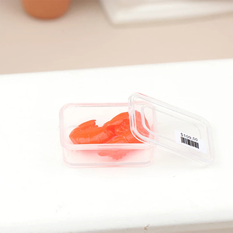 Miniature Dollhouse Kitchen Accessories - Shrimp Seafood Simulation for 1:6/1:12 Scale