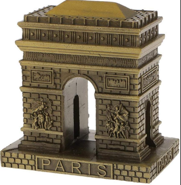 Metal World Famous Building Architecture Model Statue Landmark Tourist Souvenir Home Office Decoration